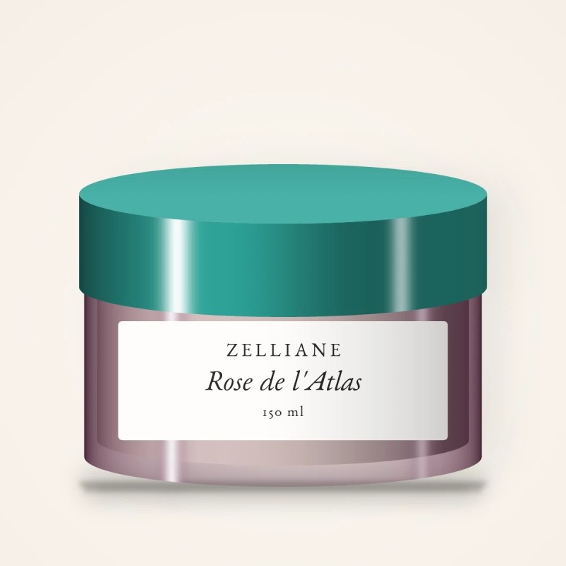 Masque capillaire Rose de l'Atlas au squalane végétal – Zelliane, pot 150 ml
