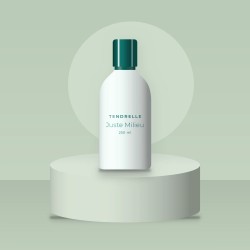 Shampooing Juste Milieu à l'huile de coco – Tendrelle, photo d'ambiance