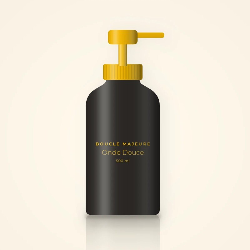 Shampooing lissant Onde Douce – Boucle Majeure, flacon-pompe 500 ml