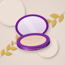 Poudre sans reflet blanc au kaolin – Bonbon Néon, photo d'ambiance