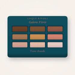 Palette yeux Galerie Vitrée à l'huile de macadamia – Laque Rivoli, 9 × 1 g, teinte Tons chauds