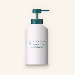 Nettoyant visage équilibrant à l'aloe vera – Palais Nacré, flacon-pompe 200 ml