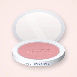 Blush modulable à l'huile d'argan – Joli Quotidien, boîtier 4 g, teinte 01 Rose poudré
