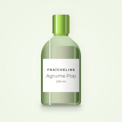Lait corps Agrume Pop à l'huile de noyau d'abricot – Fraîcheline, flacon 200 ml