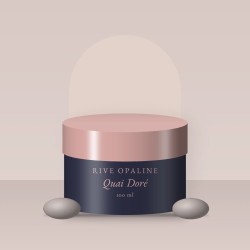 Gommage visage Quai Doré à la poudre de bambou – Rive Opaline, photo d'ambiance