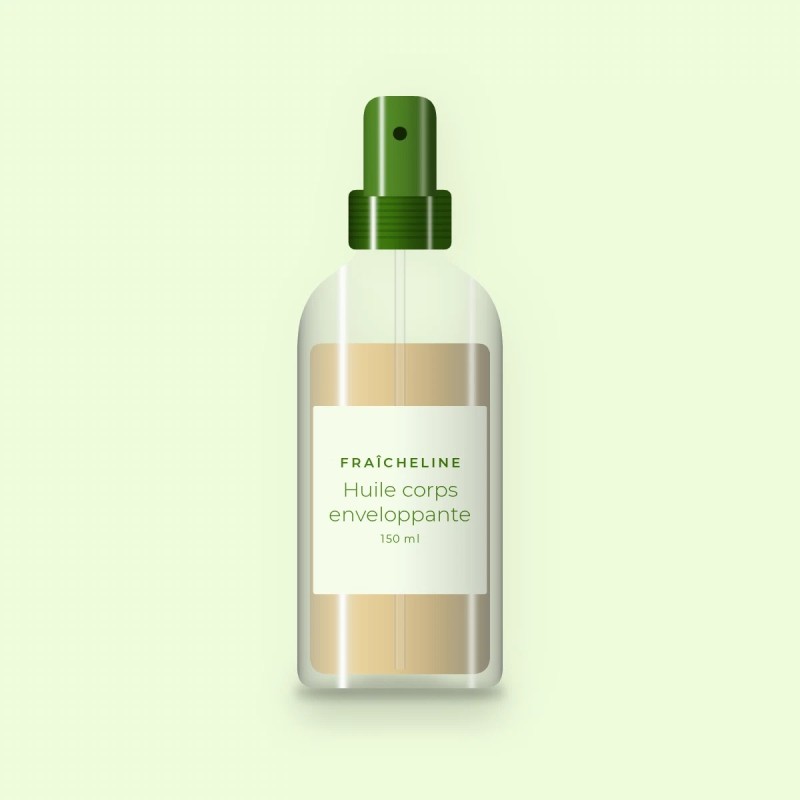 Huile corps sèche enveloppante à l'argan – Fraîcheline, flacon spray 150 ml