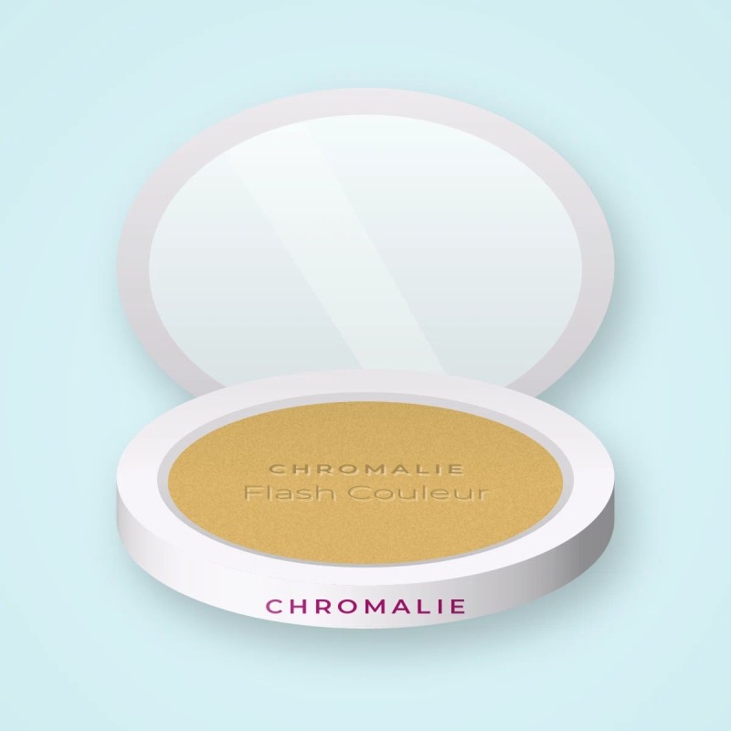 Enlumineur Flash Couleur estompable – Chromalie, boîtier 7 g, teinte Doré