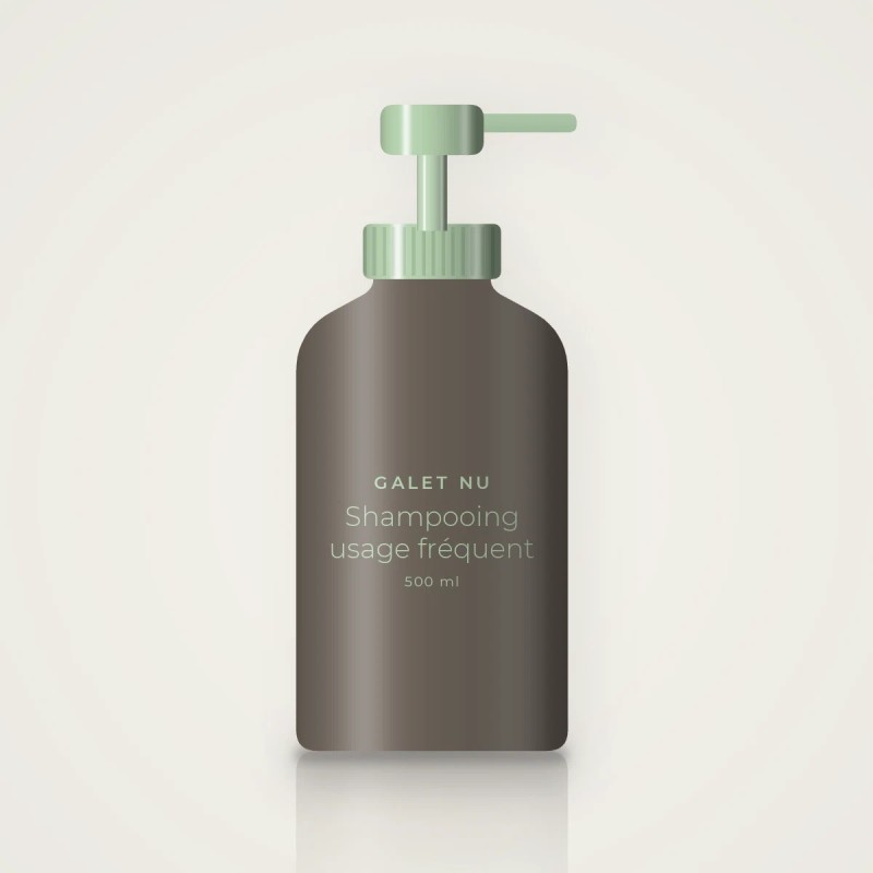 Shampooing usage fréquent aux protéines de riz – Galet Nu, flacon-pompe 500 ml