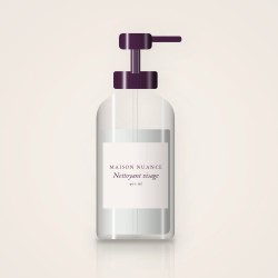 Nettoyant visage anti-imperfections à l'hydrolat de néroli – Maison Nuance, flacon-pompe 400 ml