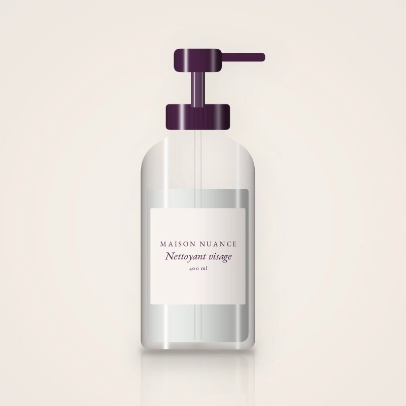 Nettoyant visage anti-imperfections à l'hydrolat de néroli – Maison Nuance, flacon-pompe 400 ml