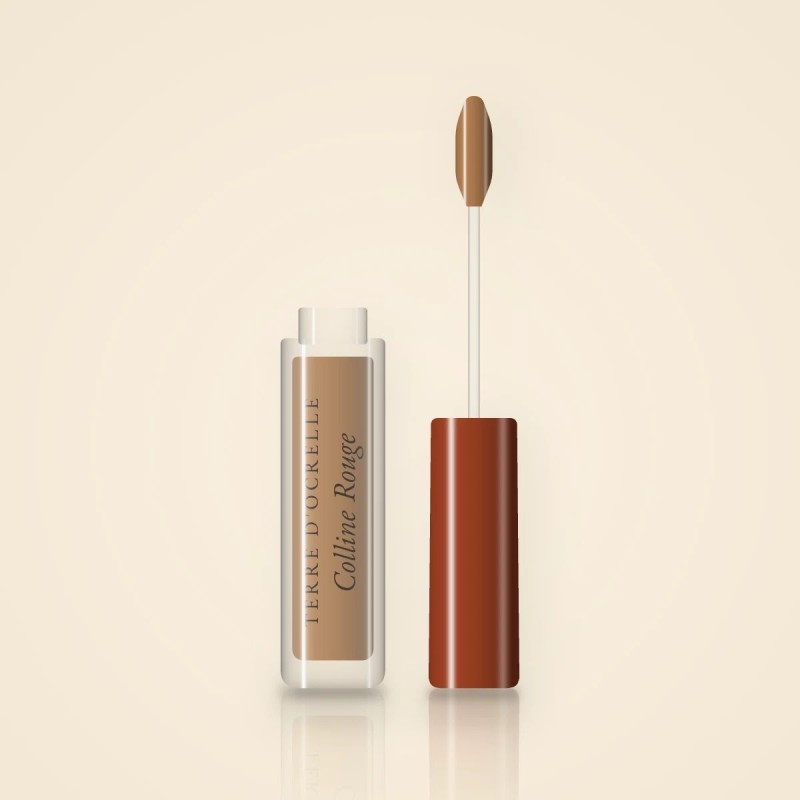 Correcteur Colline Rouge au panthénol – Terre d'Ocrelle, flacon applicateur 4 ml, teinte 08 Caramel