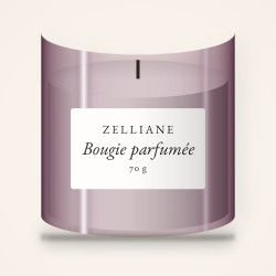 Bougie parfumée réconfortante au romarin – Zelliane, pot en verre 70 g