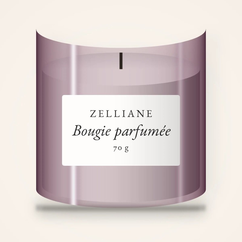 Bougie parfumée réconfortante au romarin – Zelliane, pot en verre 70 g