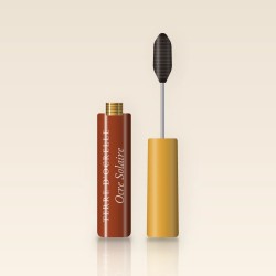 Mascara effet regard de biche Ocre Solaire – Terre d'Ocrelle, flacon et brosse 8 ml, teinte Brun noir