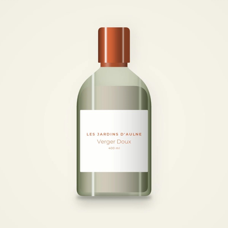 Verger Doux nettoyant visage peaux grasses – Les Jardins d'Aulne, flacon 400 ml