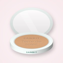 Terre de soleil effet mine reposée au beurre de mangue – Sanbit, boîtier 10 g, teinte 01 Hâle léger