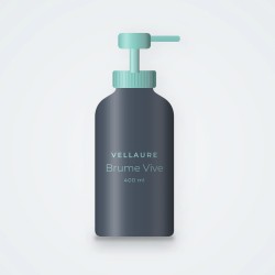 Nettoyant visage Brume Vive au panthénol – Vellaure, flacon-pompe 400 ml