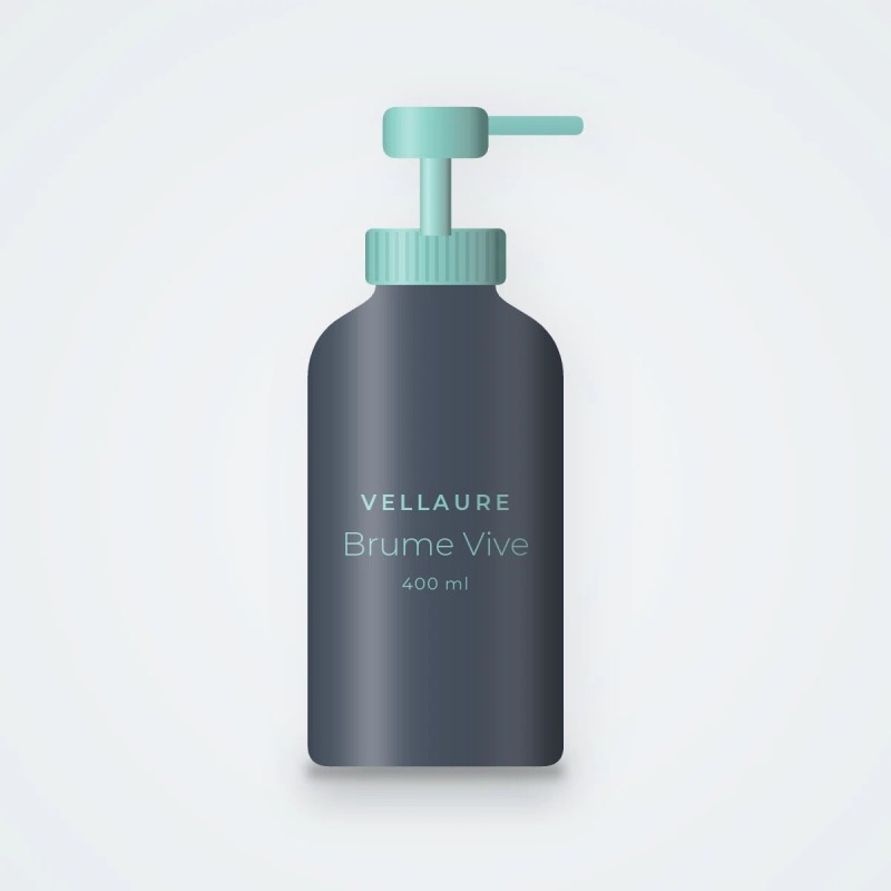 Nettoyant visage Brume Vive au panthénol – Vellaure, flacon-pompe 400 ml