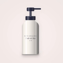 Crème hydratante Voile de Soie à l'huile de noisette – Rive Opaline, flacon-pompe 50 ml