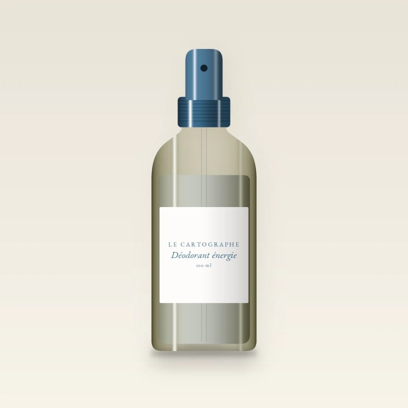 Déodorant énergie à la citronnelle pour homme – Le Cartographe, flacon spray 100 ml