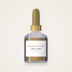 Huile capillaire soyeuse Aube Claire – Herbier de Lune, flacon compte-gouttes 30 ml