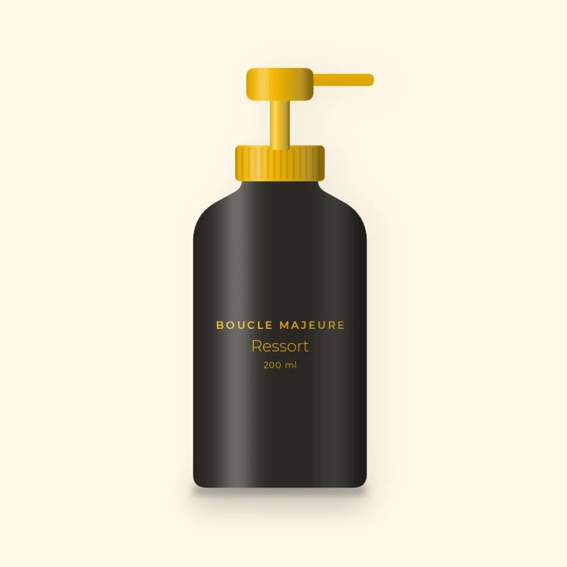 Soin sans rinçage multi-bienfaits Ressort – Boucle Majeure, flacon-pompe 200 ml