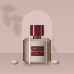 Parfum sensuel à la fleur de cerisier pour femme – Ambre Sépia, photo d'ambiance