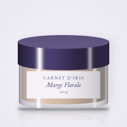 Gommage corps Marge Florale aux noyaux d'abricot – Carnet d'Iris, pot 300 g