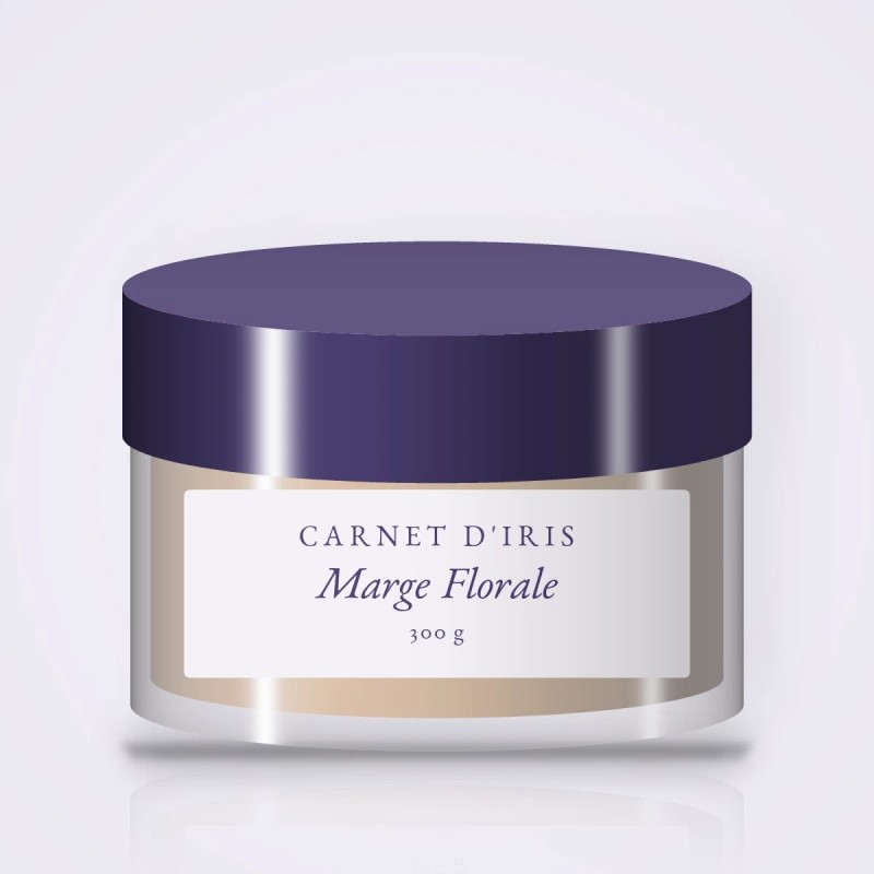 Gommage corps Marge Florale aux noyaux d'abricot – Carnet d'Iris, pot 300 g