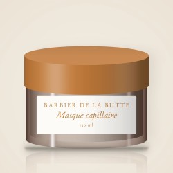 Masque capillaire hydratation à l'huile d'avocat – Barbier de la Butte, pot 150 ml