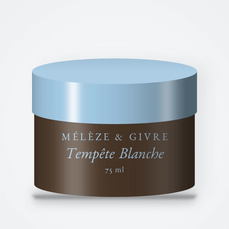 Crème coiffante Tempête Blanche au beurre de cacao – Mélèze & Givre, pot 75 ml