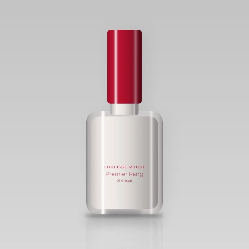Vernis à ongles Premier Rang fortifiant – Coulisse Rouge, flacon 10 ml, teinte 01 Cristal