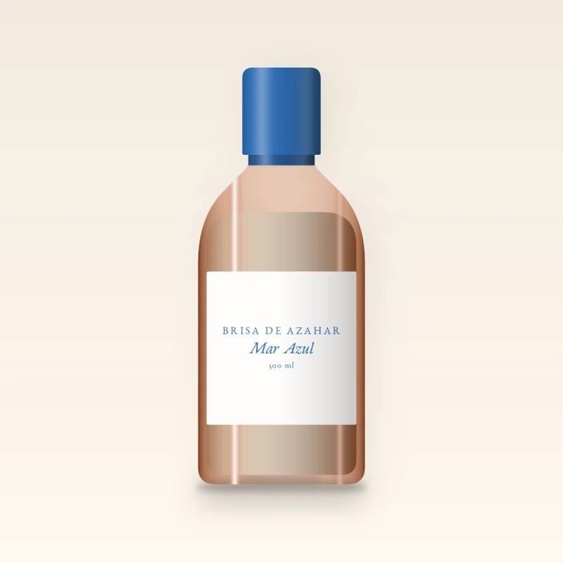 Shampooing Mar Azul à l'extrait de sauge – Brisa de Azahar, flacon 500 ml