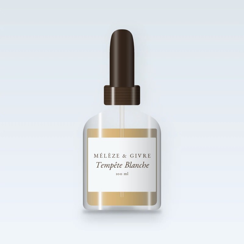 Huile capillaire Tempête Blanche au brocoli – Mélèze & Givre, flacon compte-gouttes 100 ml