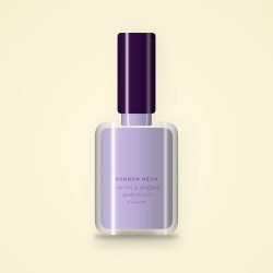 Vernis à ongles précision à l'huile d'argan – Bonbon Néon, flacon 12 ml, teinte 21 Lavande