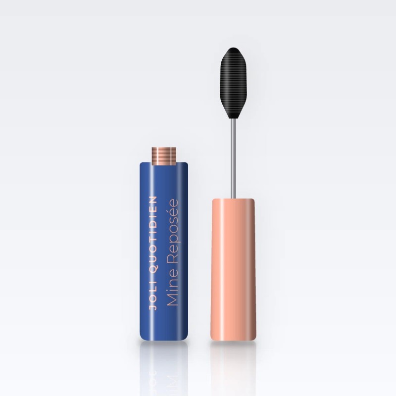 Mascara Mine Reposée gainant – Joli Quotidien, flacon et brosse 8 ml, teinte Noir intense