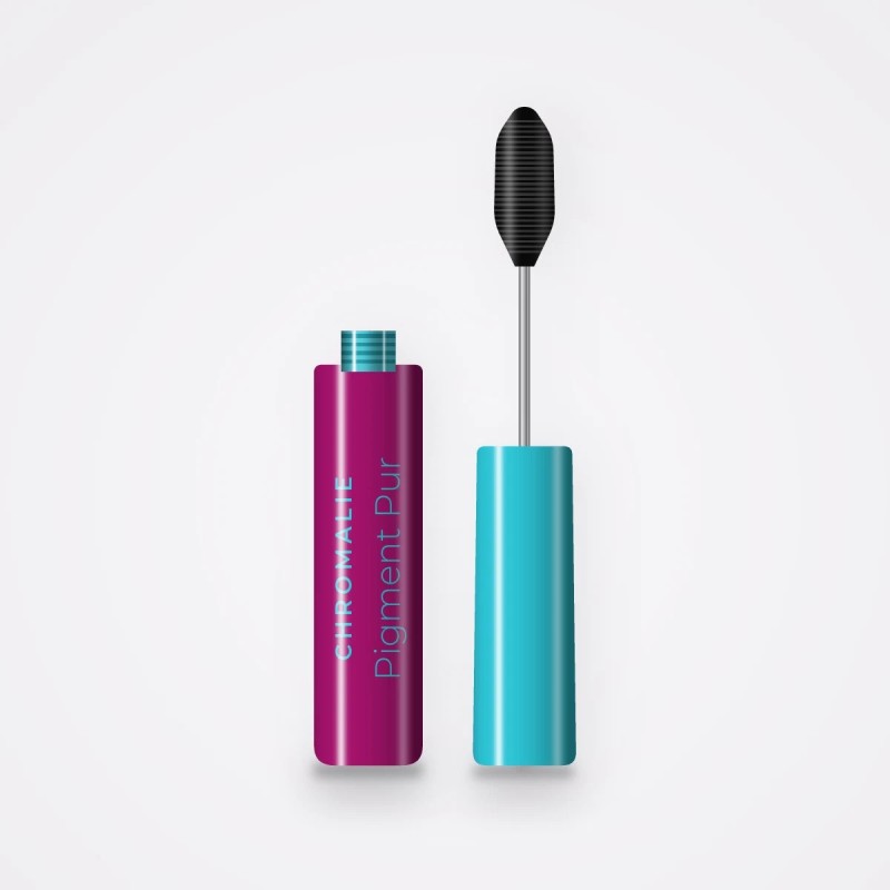 Mascara volume Pigment Pur – Chromalie, flacon et brosse 10 ml, teinte Noir intense