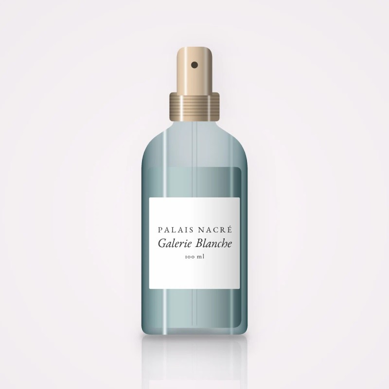 Brume Galerie Blanche printanière au litchi – Palais Nacré, flacon spray 100 ml