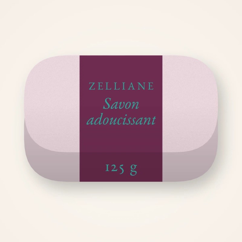 Savon surgras adoucissant à l'huile d'amande douce – Zelliane, pain 125 g