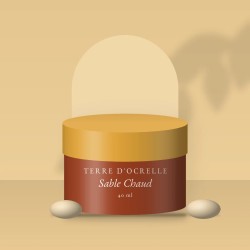 Sable Chaud crème hydratante onctueuse – Terre d'Ocrelle, photo d'ambiance