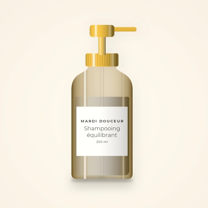 Shampooing équilibrant à la menthe poivrée – Mardi Douceur, flacon-pompe 250 ml