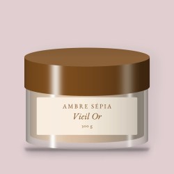 Gommage corps Vieil Or affinant au sucre – Ambre Sépia, pot 300 g
