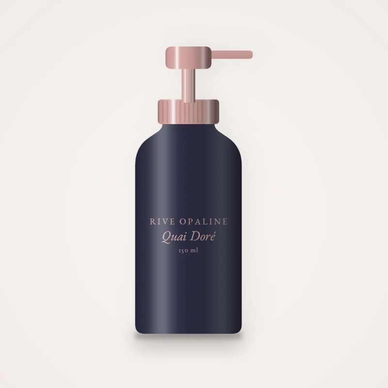 Quai Doré nettoyant visage équilibrant – Rive Opaline, flacon-pompe 150 ml