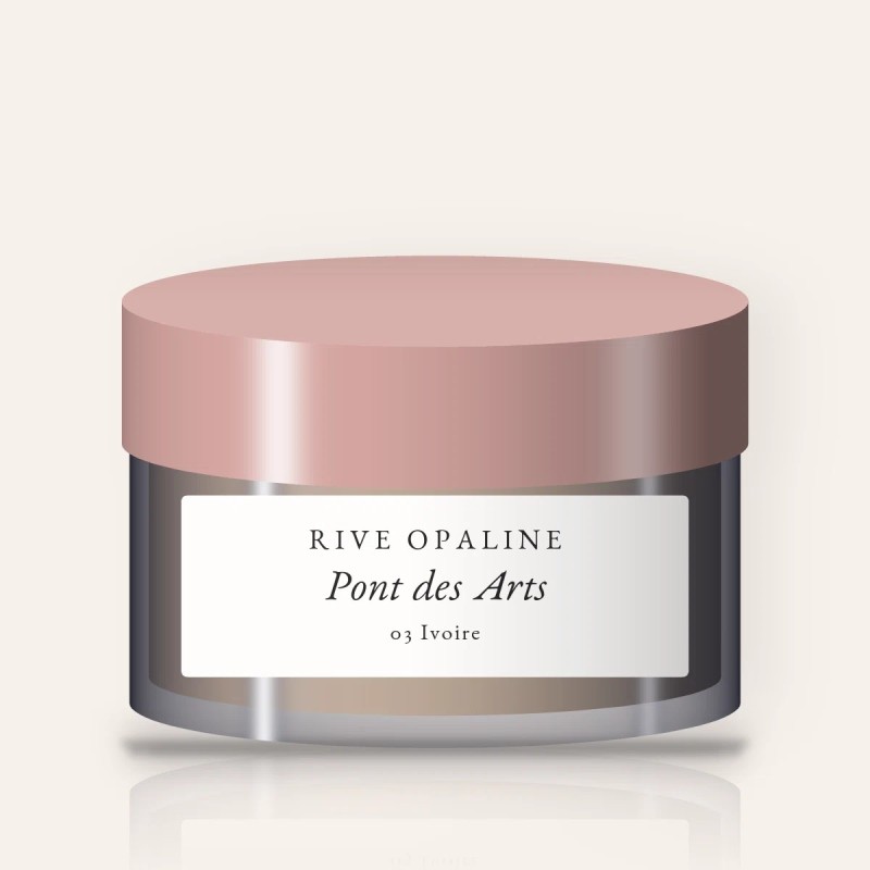 Poudre Pont des Arts à l'huile de jojoba – Rive Opaline, pot 20 g, teinte 03 Ivoire