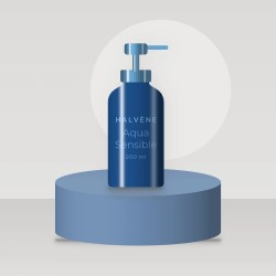 Aqua Sensible nettoyant visage exfoliant doux – Halvène, photo d'ambiance