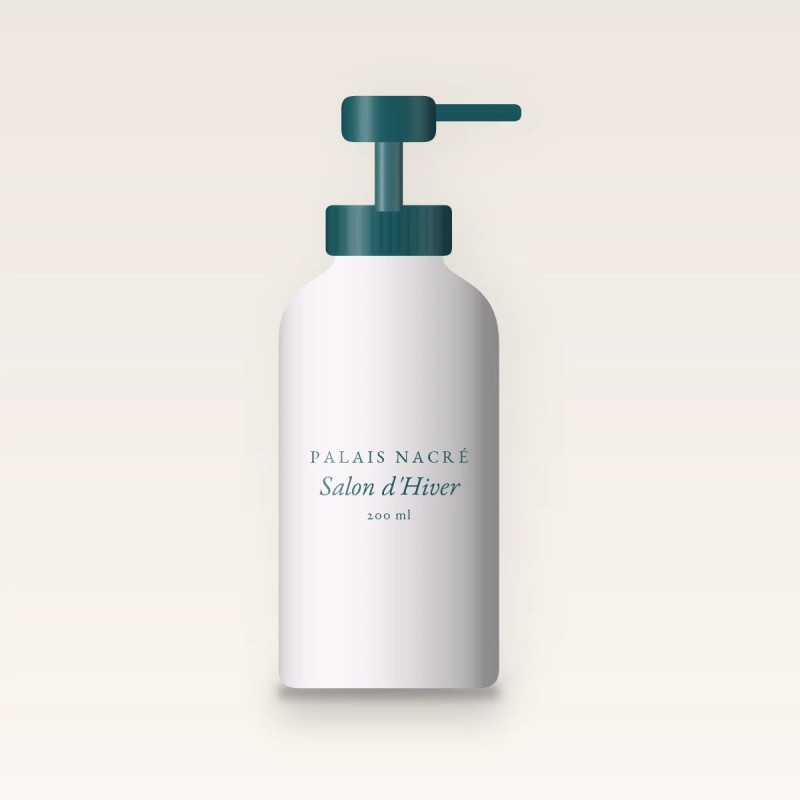 Nettoyant visage équilibrant Salon d'Hiver – Palais Nacré, flacon-pompe 200 ml