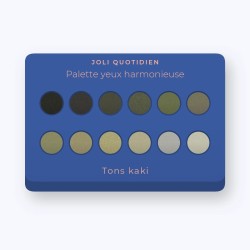 Palette yeux harmonieuse à l'huile d'avocat – Joli Quotidien, 4 × 1,2 g, teinte Tons kaki