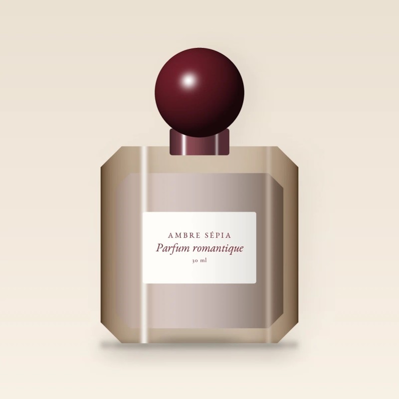 Parfum romantique à la vanille pour femme – Ambre Sépia, flacon 30 ml