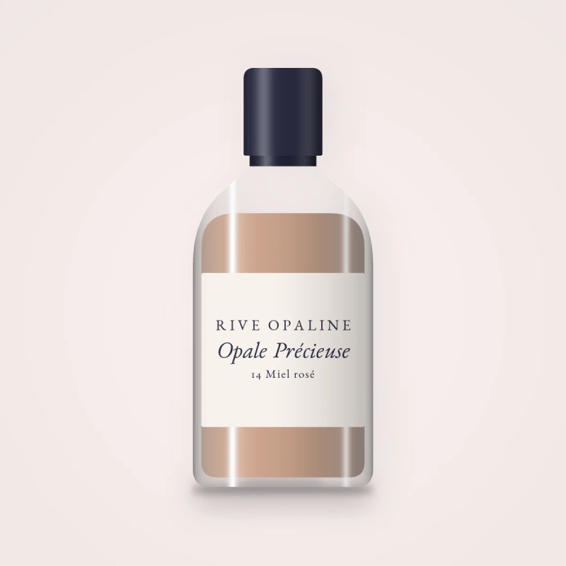 Fond de teint Opale Précieuse à l'eau de rose – Rive Opaline, flacon 30 ml, teinte 14 Miel rosé