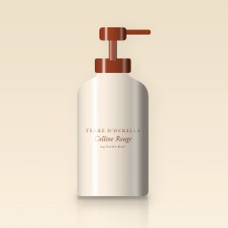 Fond de teint effet soin Colline Rouge – Terre d'Ocrelle, flacon-pompe 35 ml, teinte 04 Ivoire doré
